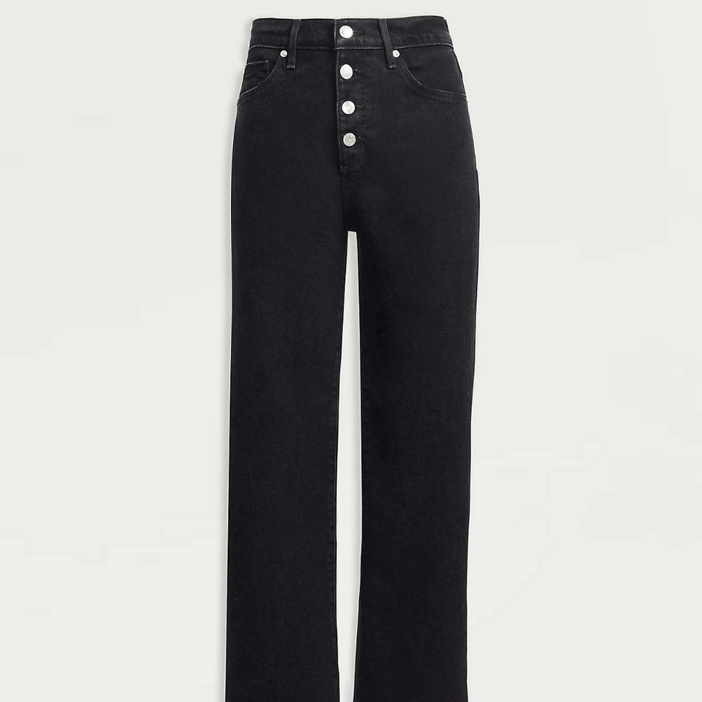 LOFT High Rise Wide Leg Crop Jeans